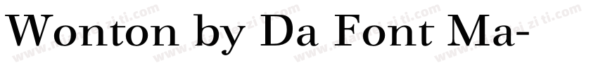 Wonton by Da Font Ma字体转换